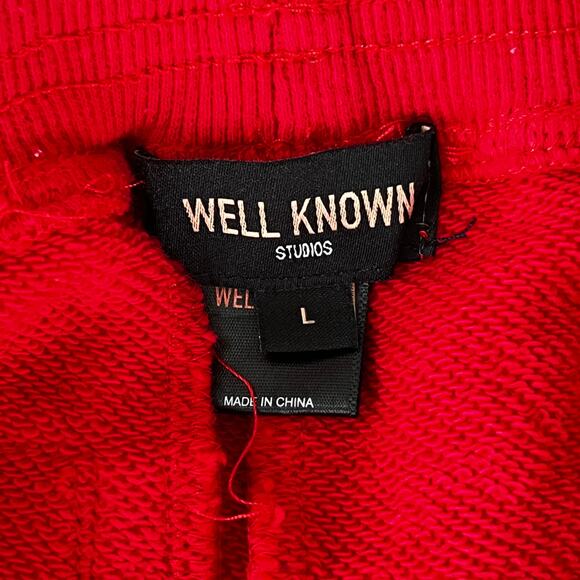 Well Known Studios Red Bowery Track Sweat Pants Large - Picture 7 of 7
